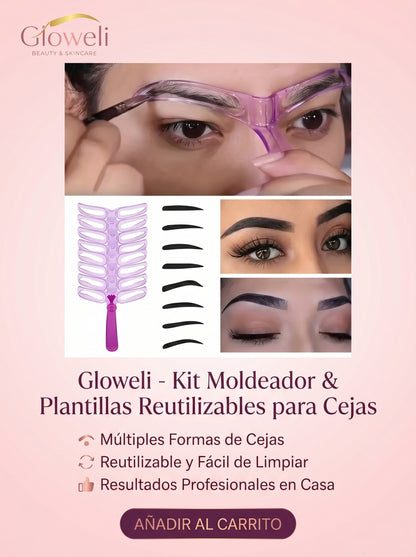 Kit de Plantillas para Cejas 8 en 1 — Forma Perfecta en Segundos